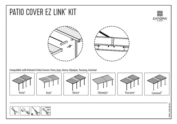 Nouvelle Collection Castorama Kit De Connexion Blanc Pour Pergolas Canopia By Palram 1