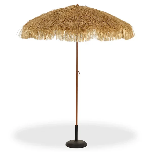 france en ligne Castorama Parasol Droit Ezpeleta Manila – Rond – Coloris Bois Naturel – L.200 X L.200 Cm 1