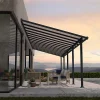 grande popularité Castorama Pergola Adossée Fixe Aluminium Canopia By Palram Olympia Gris 3 X 9,15 M 5