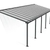 Pas Cher soldes France Castorama Pergola Adossée Fixe Aluminium Canopia By Palram Olympia Gris 3 X 9,71 M 7