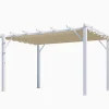 bas prix Castorama Pergola Autoportante Manuelle Aluminium Habrita PER4030WE Blanc Et écru 4 X 3 M 7