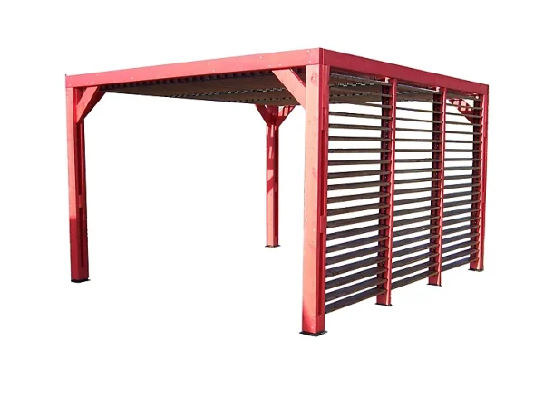 soldes officiel Castorama Pergola Autoportante Manuelle Bois Habrita THO3531VT 3,41 X 3,13 M 1