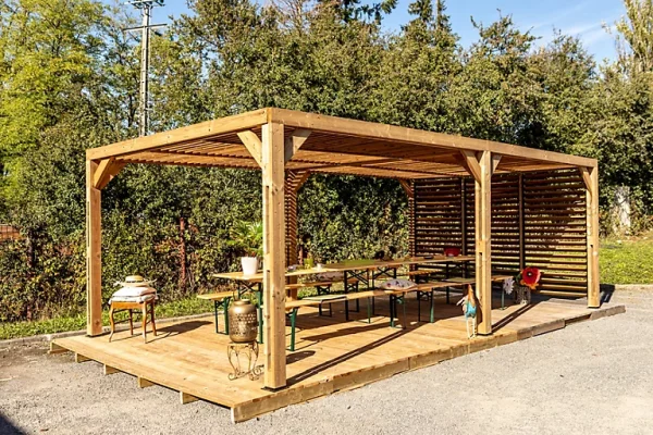 Castorama Pergola Autoportante Manuelle Bois Habrita THO3562VT 3,41 X 6,26 M Protections acheteurs 1