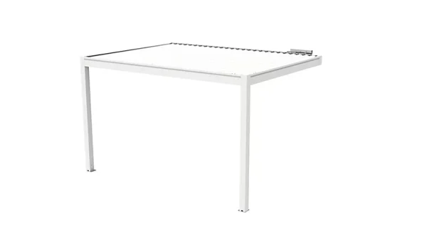 achat Castorama Pergola Bioclimatique Adossée Motorisée Aluminium Oviedo Blanc 4,05 X 3 M 1