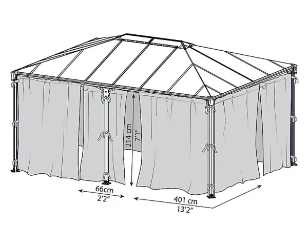 Castorama Rideau Pour Tonnelle Milano 4300 Et Martinique 5000 soldes officiel 1