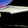 Castorama Store De Terrasse Motorisé Kobe Coffre Blanc / Toile T100 Beige 5 X 3,5m, Avec LED Meilleur Service 7