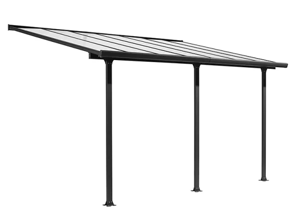 en ligne Castorama Toit Terrasse Adossé Manuel Aluminium Et Toile Habrita TT3042ALRT 4,18 X 3,07 M 1